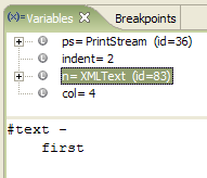 Illustration of Eclipse's Detail Formatter output